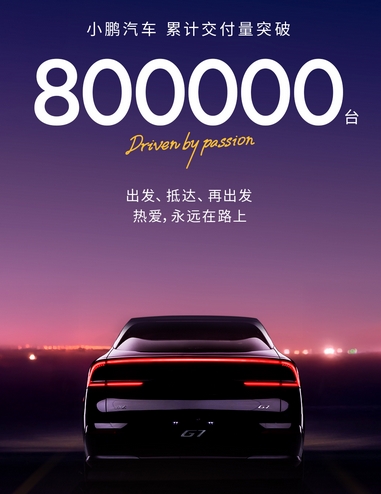 小鹏汽车累计交付量突破80万台：新势力领跑者的加速进阶